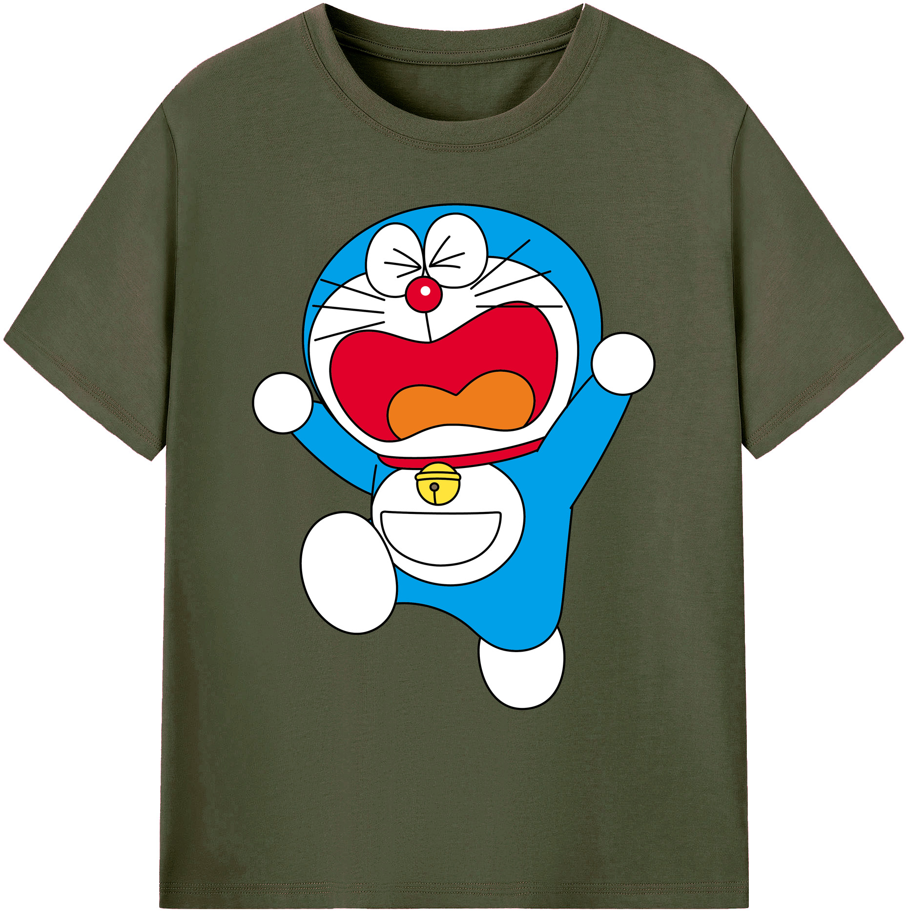 （画像用） ドラえもん Doraemon 綿100％ メンズ半袖Tシャツ｜肌触りやわらか＆通気性